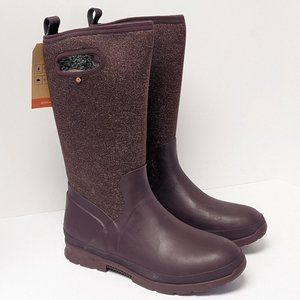 Bogs Crandall Tall Waterproof Winter Boots, Wine, Women's 11 M